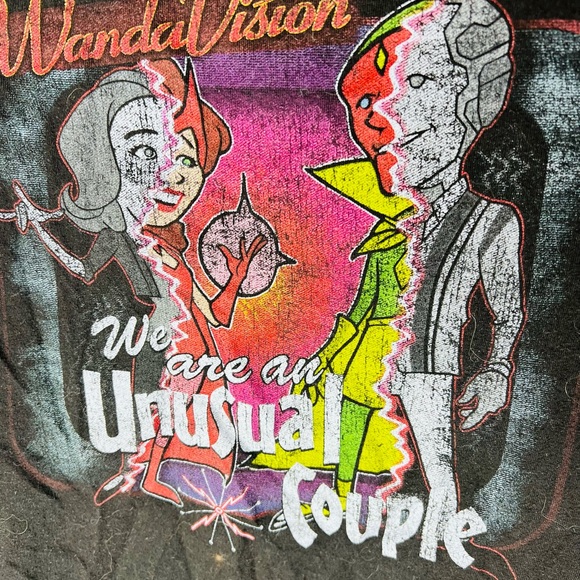 Marvel Comics Wanda Vision Short Sleeve Graphic T-Shirt Kids Unisex Size M (8) - Picture 2 of 4